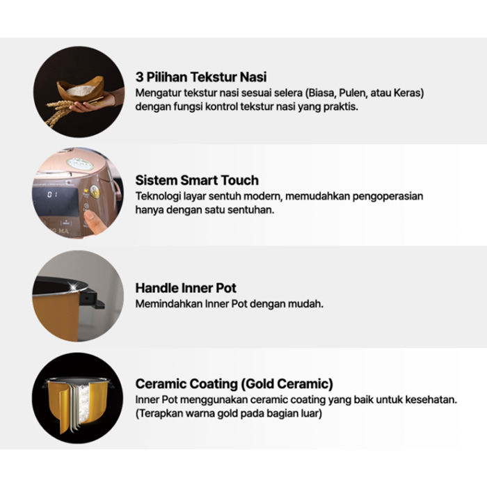 Yong Ma Digital Rice Cooker 2 L - SMC8087 | SMC 8087 Merah